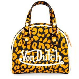 Von Dutch Orange Cheetah Bowling Bag 🐆 NWT🐆